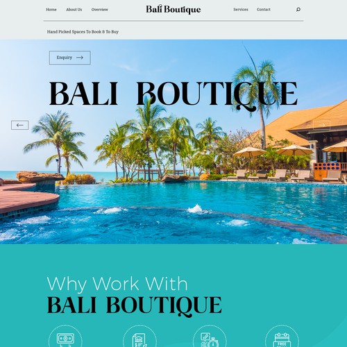 Bali Boutique Landing Page