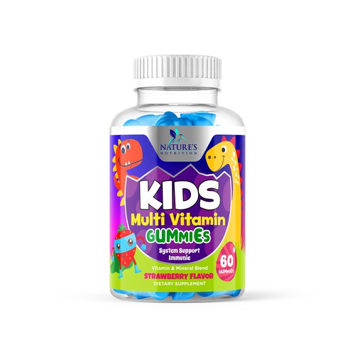 KIDS MULTI VITAMIN PACKAGING DESIGN