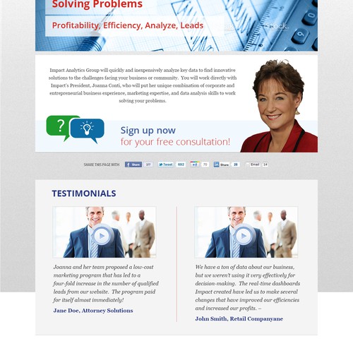 Website design for Impact Analytics Group