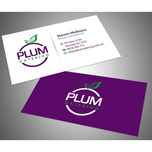 Create the next stationery for Plum Catering