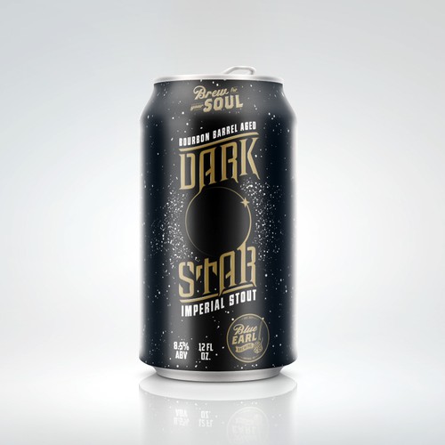 Beer label design for a beer called "Dark Star"