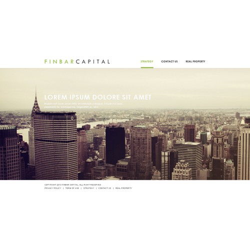 Create the next website design for www.finbarcapital.com