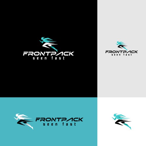 Modern Speed-Inspired Logo Design for FrontPack |
