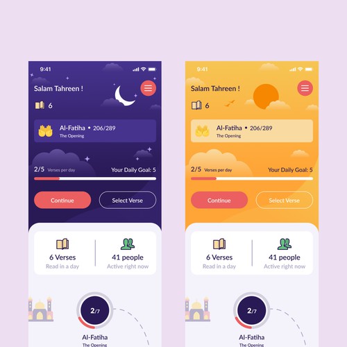 Quran Reading Mobile App UI Design