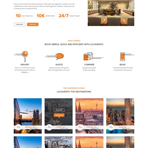 Website design for Locavento