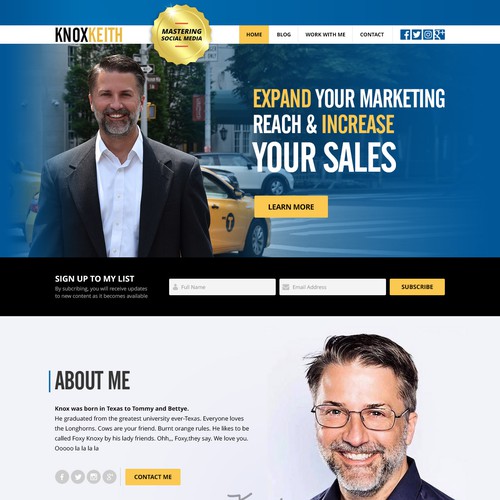 Webpage design fro Knox
