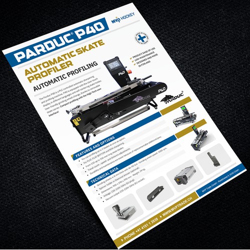 Product Flyer "Ice Hockey Skates Grinders"