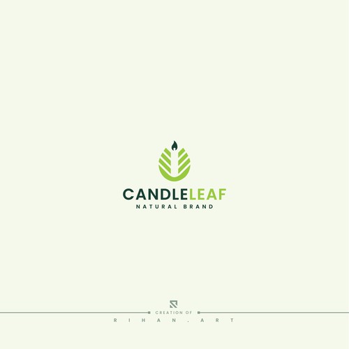 Candle Leaf Logo Design