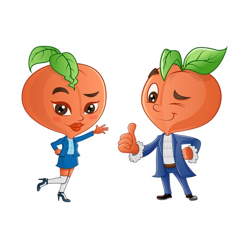 Peach Mascots Design