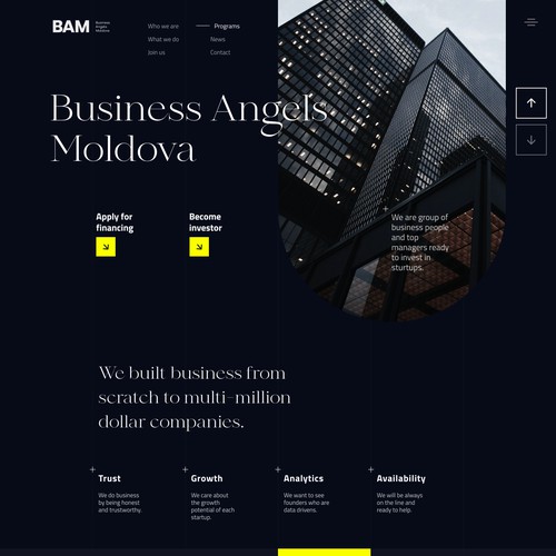 Website for business angels