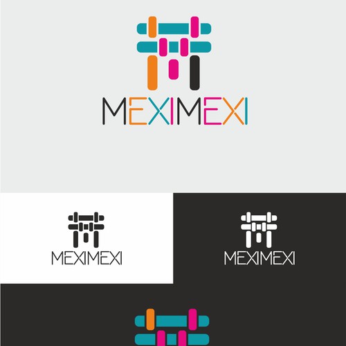 Colorful logo concept for handmade bags brand