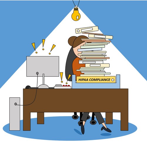 Illustration of Overworked Admin