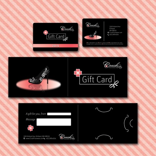 Gift Card And Holder For Crush Footwear