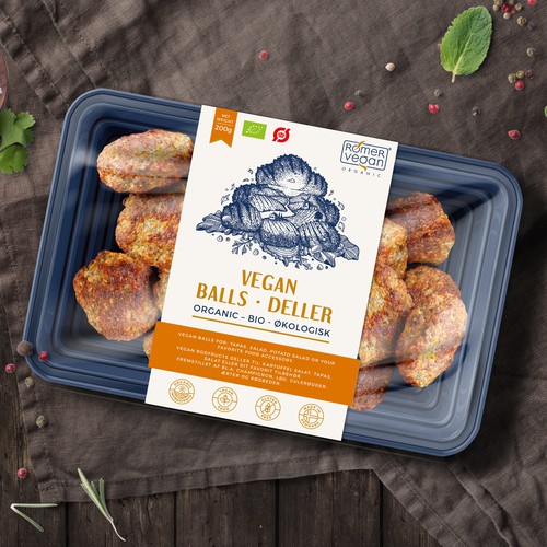 Label design for Vegan Balls