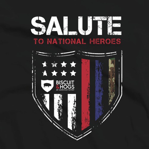 T-shirt design "Salute To National Heroes"