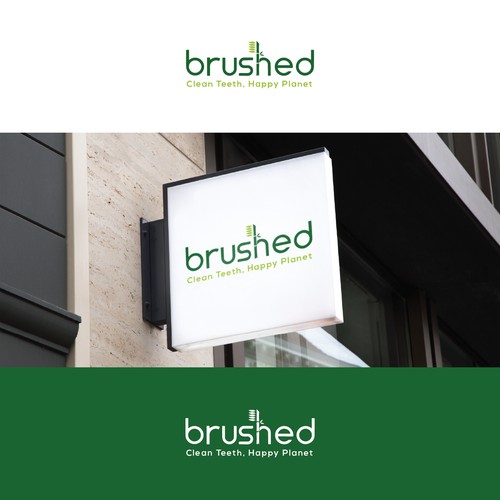 Logo design for brushed
