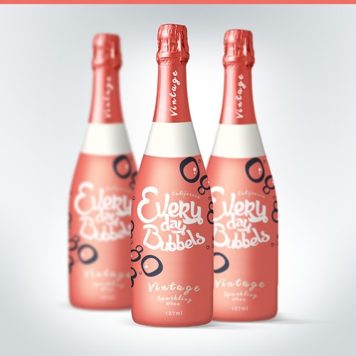 Champagne and wine label design