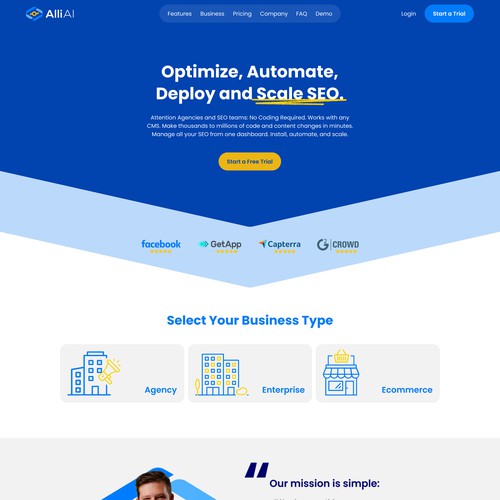 Alli AI website