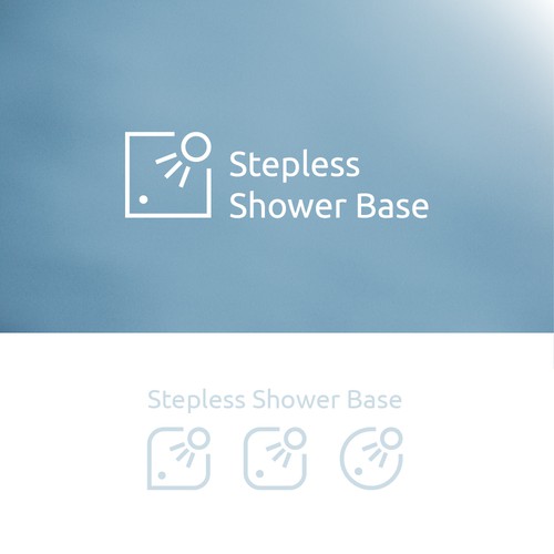 Logo concept for shower bases producer company.