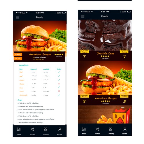 Advanced recipe app needs your design!