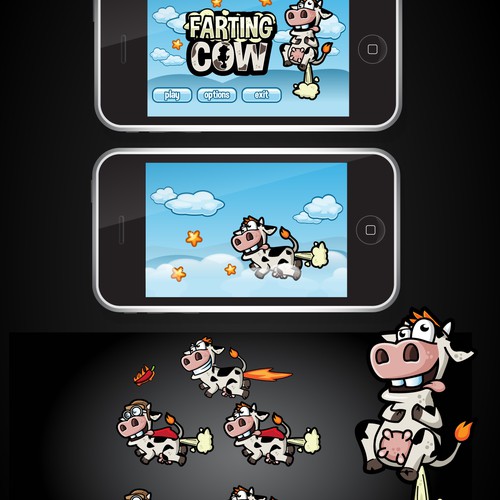 Need a Super Funny Farting Cow for a 2D iPhone Game.