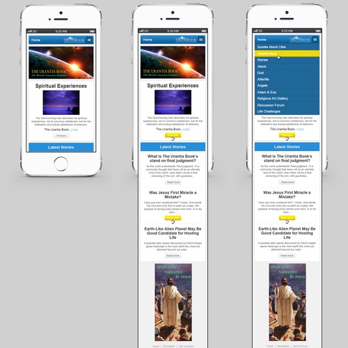 Responsive web design for Truthbook.com