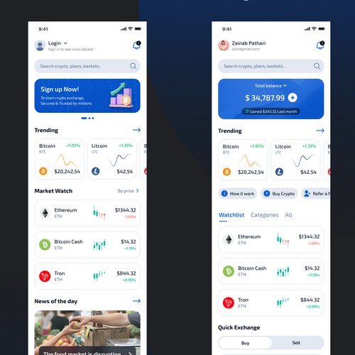 Cryptocurrency Exchange App