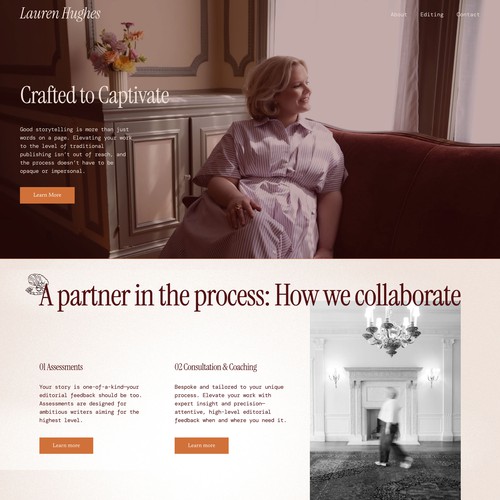 Brand and website design for editorial consultant