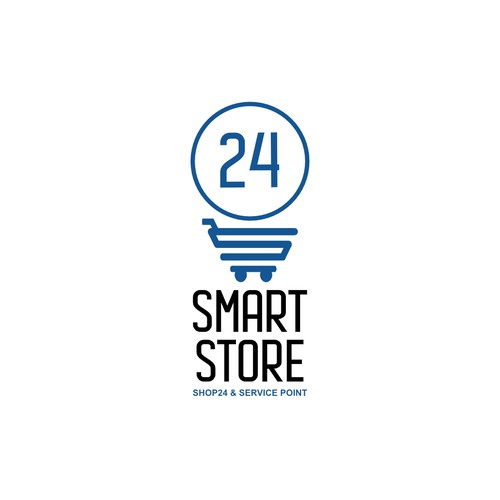 the concept of the logo for smart store 24
