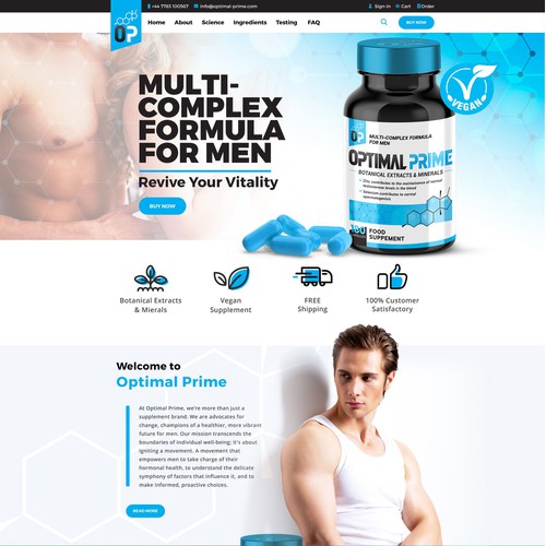 Supplement Homepage Design 