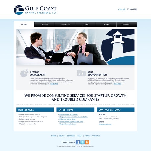 GCCP website design (home & inner page)
