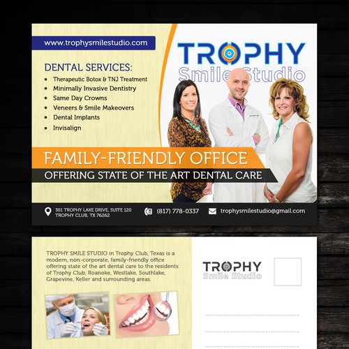 Postcard Design for Trophy Smile Studio