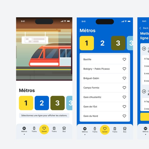 App Design for Paris transport system