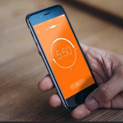 Create a Simple, Clean, Modern, Warm Alarm Clock iOS App