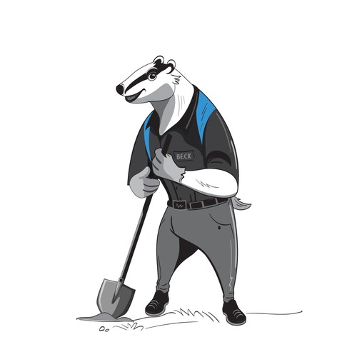 Badger mascot design