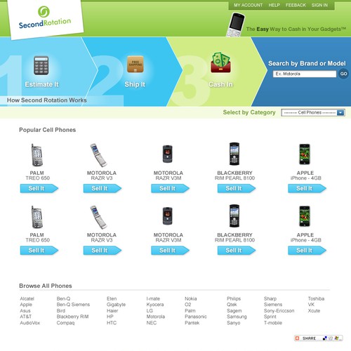 Second Rotation Splash/Landing Page