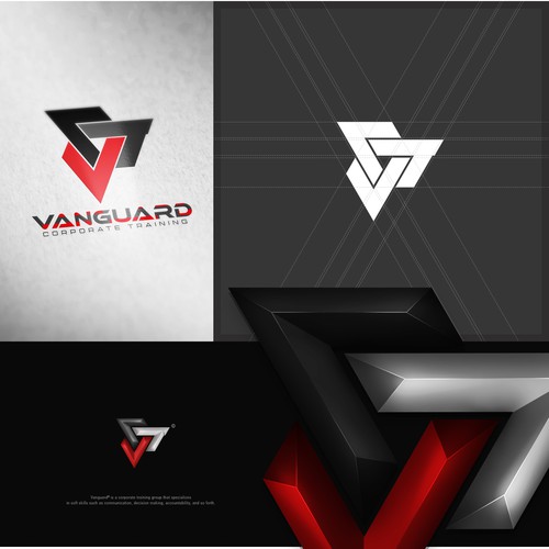 Triangle Logo Design For Vanguard Corporate Training 