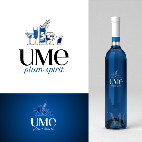 Logo design . UME plum spirit