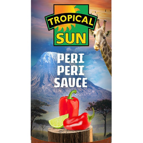 Label artwork design entry for Tropical Sun