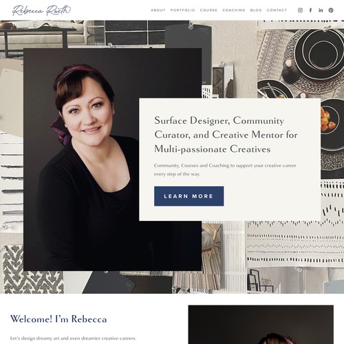 Creative Website for Surface Designer and Educator