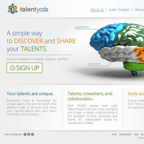 talent yoda needs a new website design