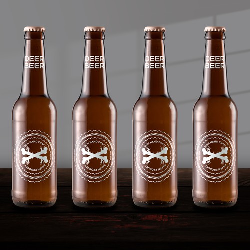 Deer beer label design