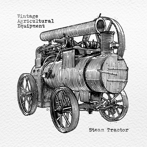 Steam tractor illustration