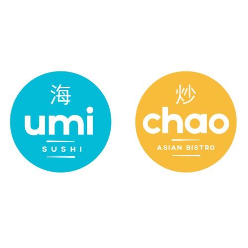 Create a logo for a new asian restaurant with two concepts