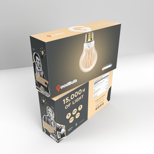 Verpackungsdesign für Premium Glühbirnen