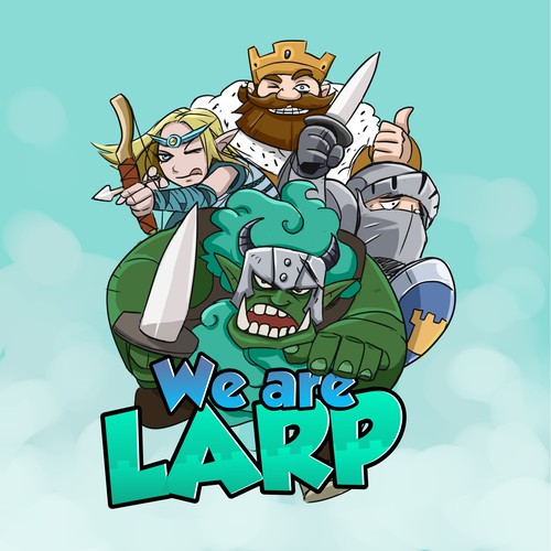 WE ARE LARP logo concept