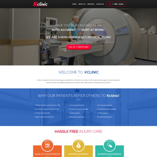 Create a website for a Medical Clinic