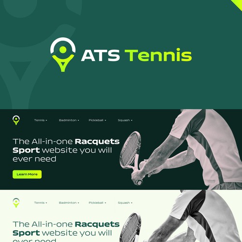 Creative and Bold Logo for All-in-one Racquets Sport platform.