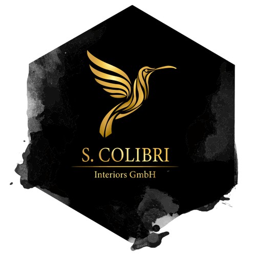 Gold colibri logo