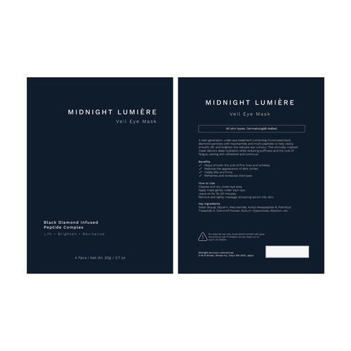 sachet design blends luxury minimalism with clinical precision. 